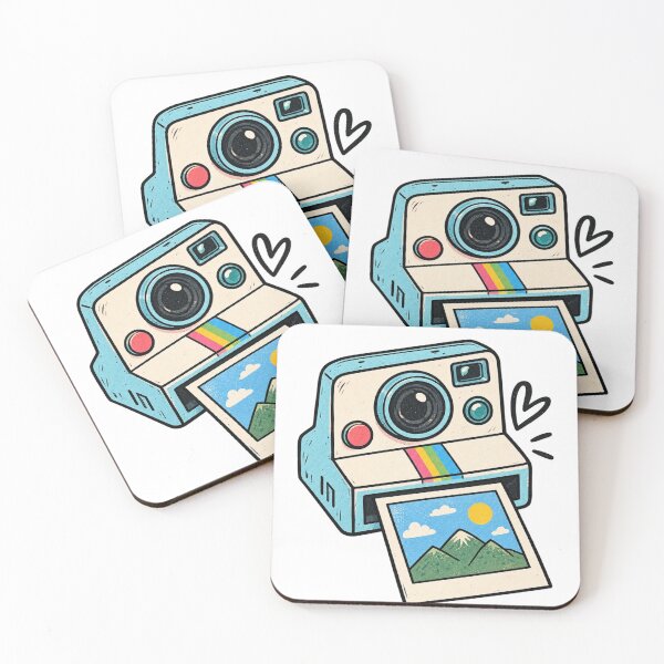 Item preview, Retro Instant Camera Vintage Travel Sticker Art designed and sold by LarkLeaf.