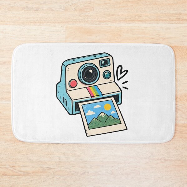 Item preview, Retro Instant Camera Vintage Travel Sticker Art designed and sold by LarkLeaf.