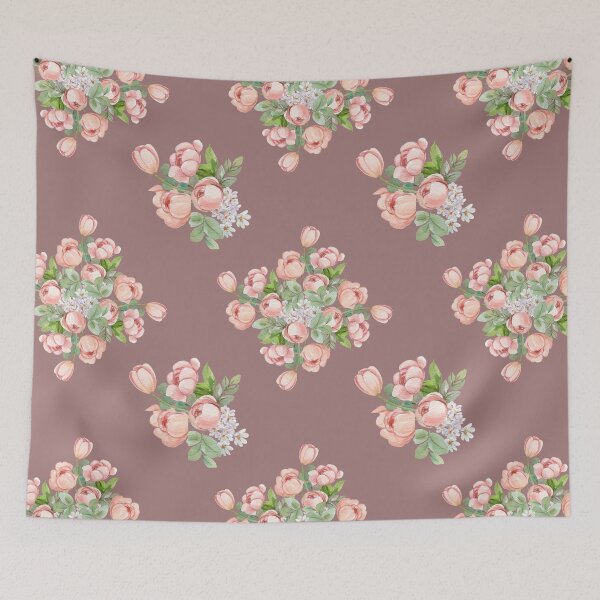 Item preview, Dusty Rose Pink Floral Tulip Seamless Pattern designed and sold by ​Jyoti Digital Artist.