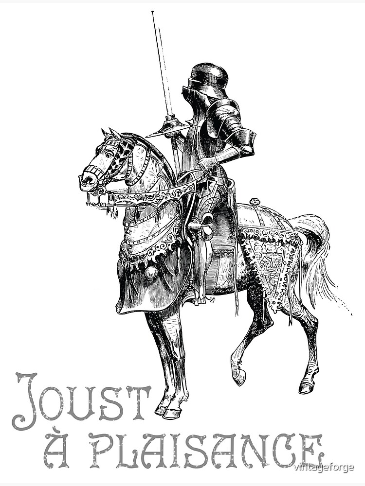 "Joust à plaisance Mounted Knight in Armor" Photographic Print by