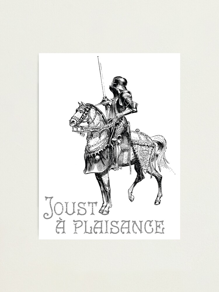 "Joust à plaisance Mounted Knight in Armor" Photographic Print by