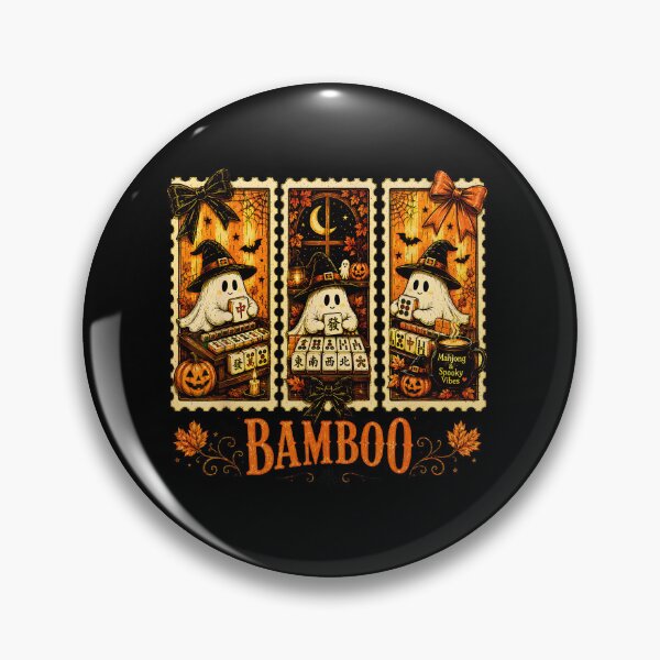 Item preview, Ghost Playing Mahjong Halloween Spooky Chinese Game designed and sold by huyongton.