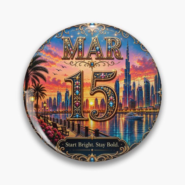 Item preview, March 15 City Skyline Birthday Design designed and sold by LunaMoments.