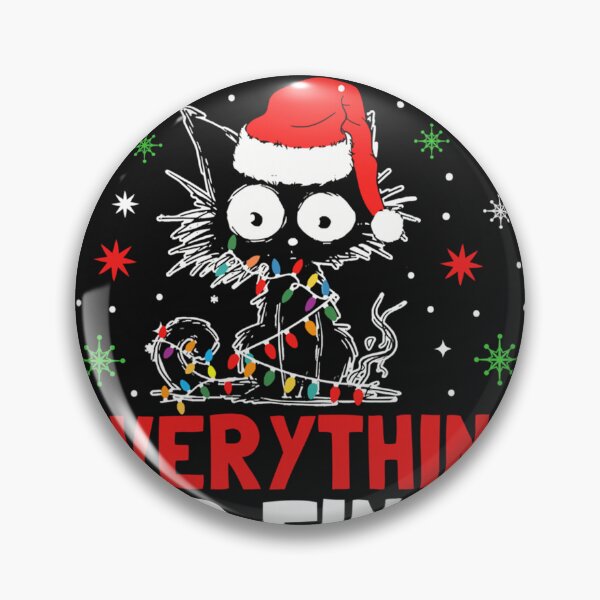 Item preview, It's Fine I'm Fine Everything is Fine Xmas Cat Christmas Long Sleeve designed and sold by bandom557.