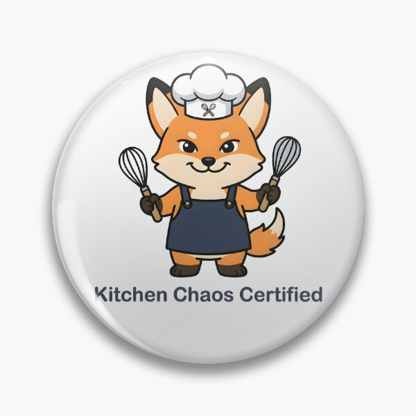Item preview, Funny Fox Chef – Kitchen Chaos Certified Sticker designed and sold by Isliath.