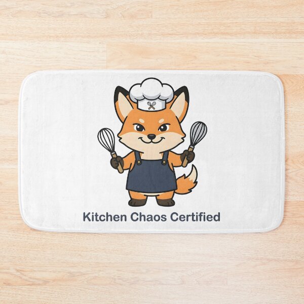 Item preview, Funny Fox Chef – Kitchen Chaos Certified Sticker designed and sold by Isliath.
