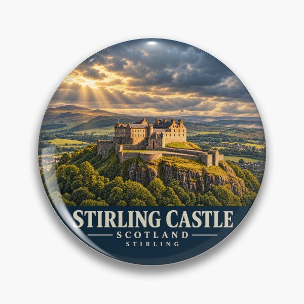 Item preview, Stirling Castle Scotland Historic Scottish Travel Landscape Art designed and sold by ArcanePrintsxo.