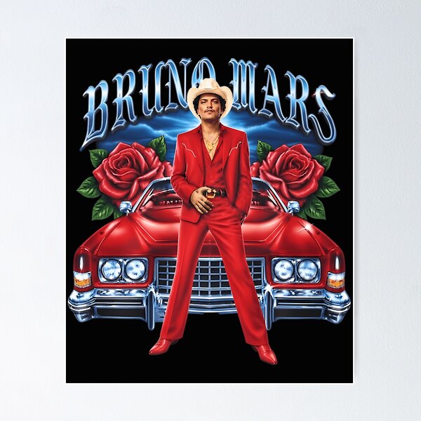 Item preview, Bruno The Romantic Red Cadillac Rose - Bruno Mars Tour 2026 designed and sold by RobertWatkin.