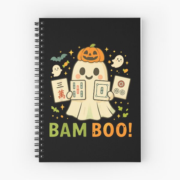 Item preview, Halloween Ghost Playing Mahjong Spooky Boo (2) designed and sold by huyongton.
