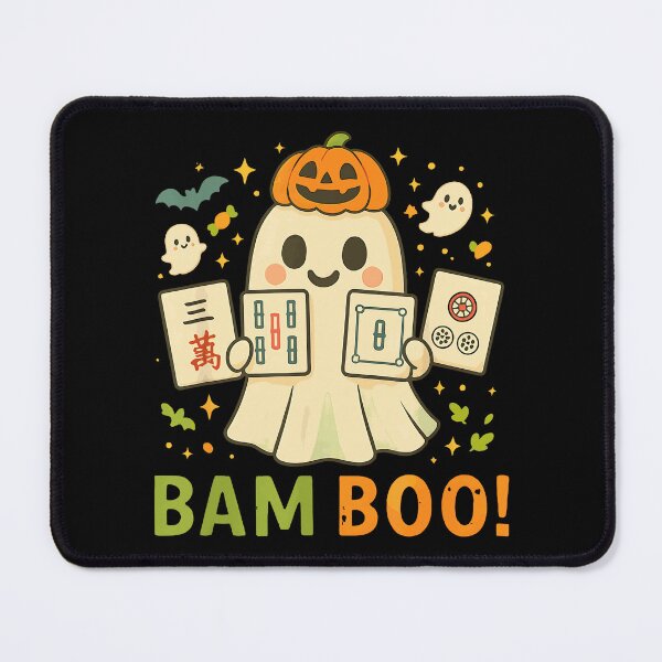 Item preview, Halloween Ghost Playing Mahjong Spooky Boo (2) designed and sold by huyongton.