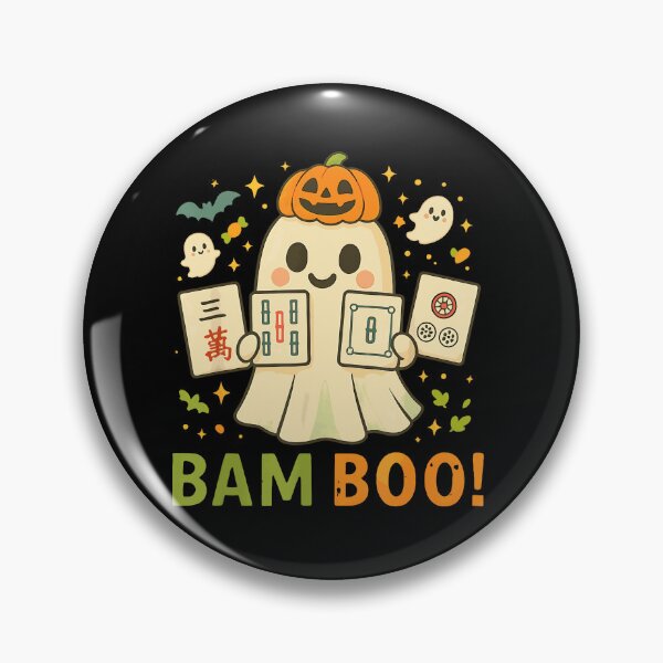Item preview, Halloween Ghost Playing Mahjong Spooky Boo (2) designed and sold by huyongton.