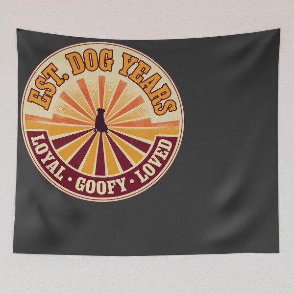 Item preview, EST. Dog Years Loyal Goofy Loved Dog Lover Retro designed and sold by NicolasGlowArt.