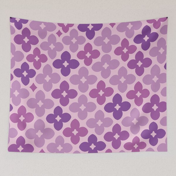 Item preview, Purple Retro Flowers Dense Floral Pattern designed and sold by zan-mf.