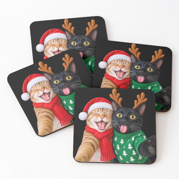 Item preview, Funny Christmas Cat Selfie designed and sold by BURRITO-Blog.