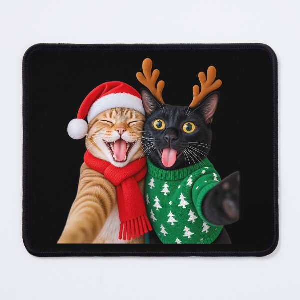 Item preview, Funny Christmas Cat Selfie designed and sold by BURRITO-Blog.