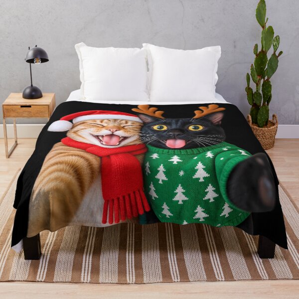 Item preview, Funny Christmas Cat Selfie designed and sold by BURRITO-Blog.