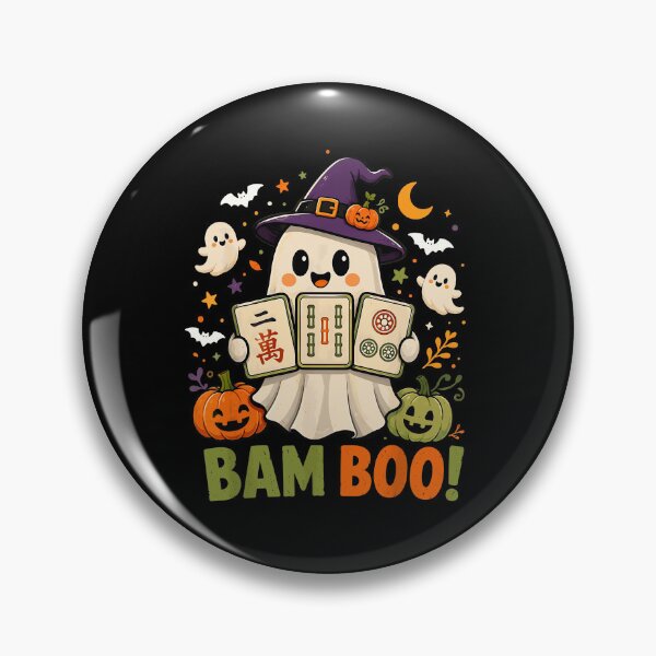 Item preview, Halloween Ghost Playing Mahjong Spooky Boo (3) designed and sold by huyongton.