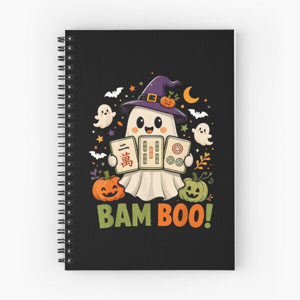 Item preview, Halloween Ghost Playing Mahjong Spooky Boo (3) designed and sold by huyongton.