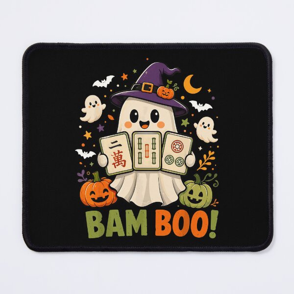 Item preview, Halloween Ghost Playing Mahjong Spooky Boo (3) designed and sold by huyongton.