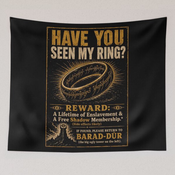 Item preview, Lost Ring Bureaucratic Missing Notice Poster designed and sold by agearb.