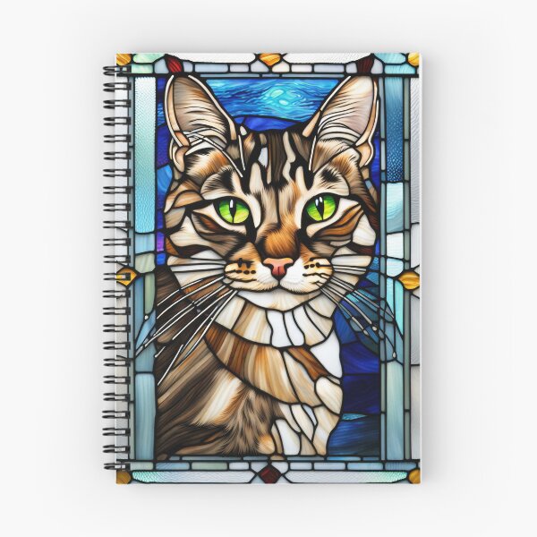 Item preview, Stained Glass Tabby Cat Art  designed and sold by pinkal.