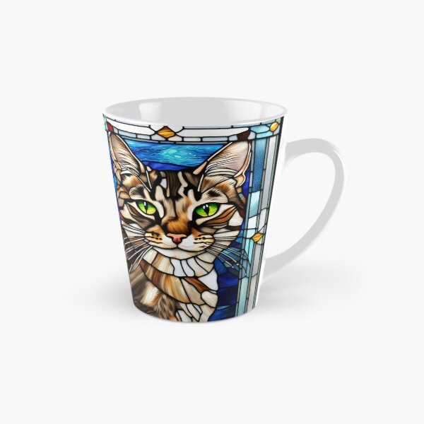 Item preview, Stained Glass Tabby Cat Art  designed and sold by pinkal.