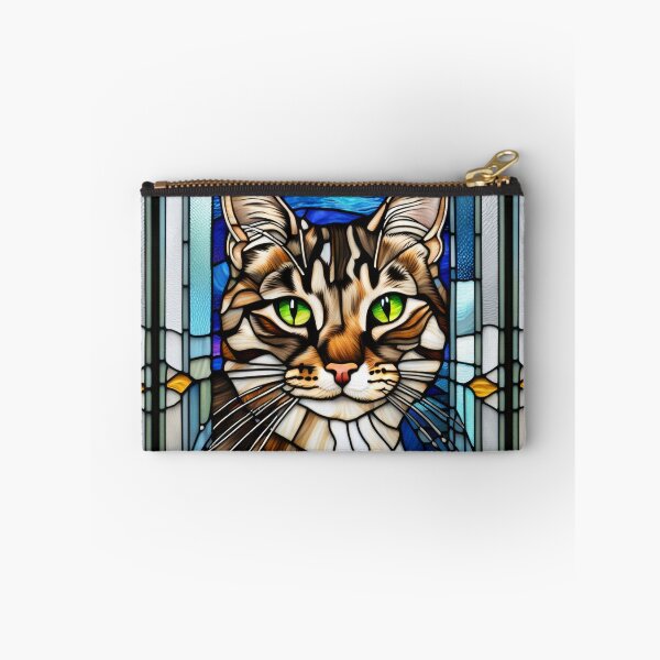 Item preview, Stained Glass Tabby Cat Art  designed and sold by pinkal.