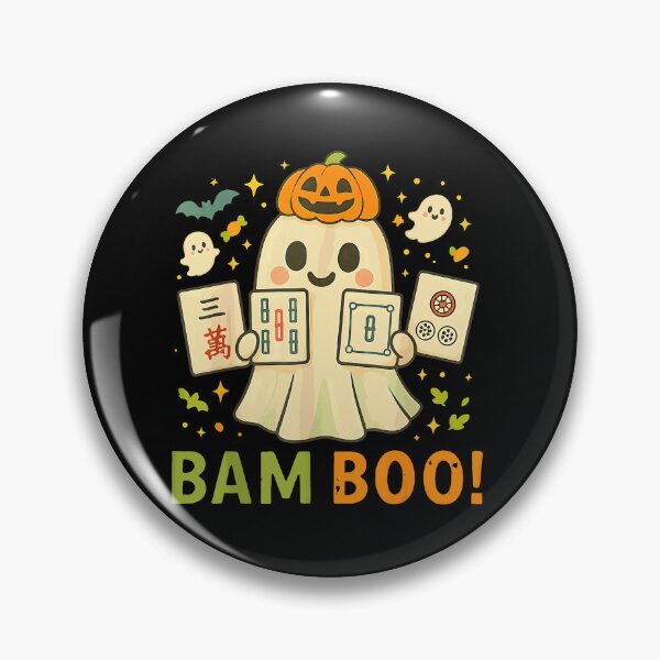 Item preview, Halloween Ghost Playing Mahjong Spooky Boo (4) designed and sold by huyongton.