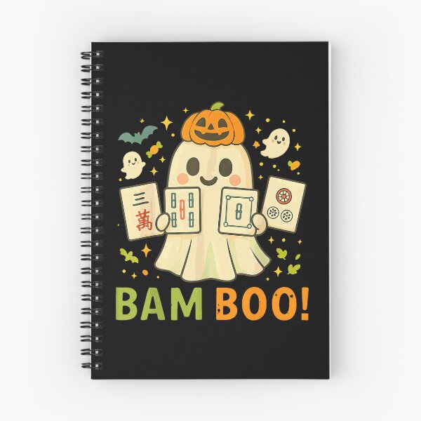 Item preview, Halloween Ghost Playing Mahjong Spooky Boo (4) designed and sold by huyongton.
