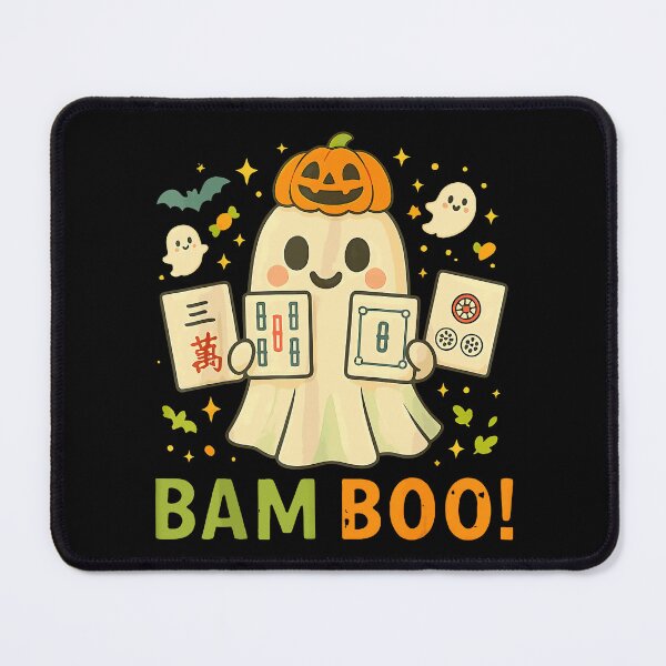 Item preview, Halloween Ghost Playing Mahjong Spooky Boo (4) designed and sold by huyongton.
