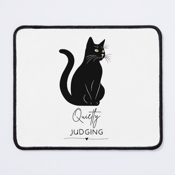 Item preview, Quietly Judging Black Cat Funny Design designed and sold by FlareCraftStudio.