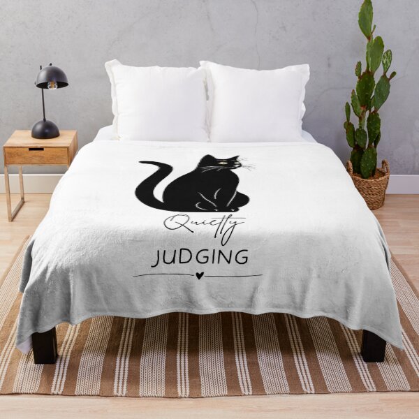 Item preview, Quietly Judging Black Cat Funny Design designed and sold by FlareCraftStudio.