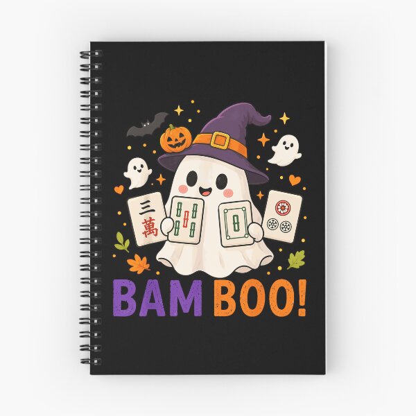 Item preview, Halloween Ghost Playing Mahjong Spooky Boo designed and sold by huyongton.