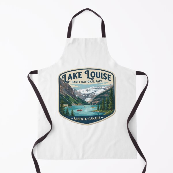Item preview, Lake Louise Banff National Park Vintage Canadian Rockies Canoe Art designed and sold by LittleArij.