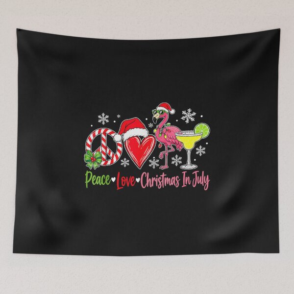 Item preview, Peace Love Christmas in July Flamingo Christmas in July designed and sold by bandom557.