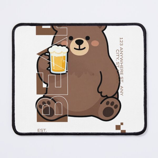 Item preview, Cute Grizzly Bear Holding Frothy Beer Mug designed and sold by cooljude.
