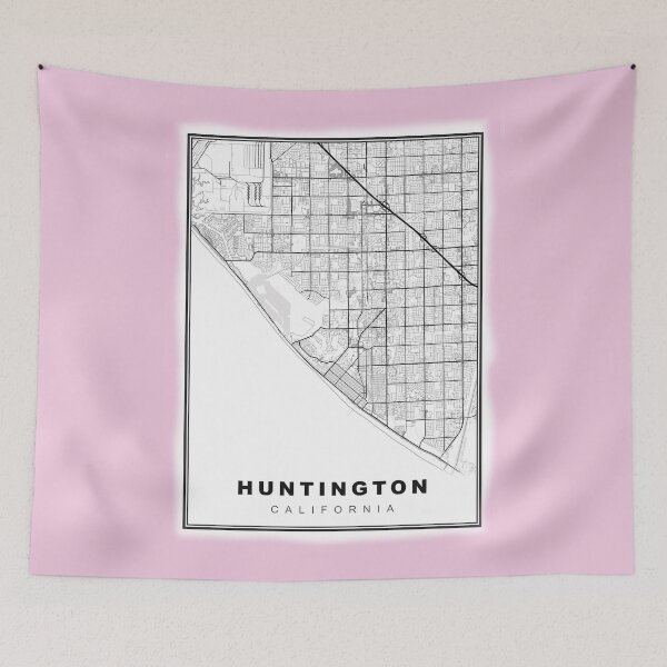 Item preview, Minimalist Huntington Beach Map designed and sold by Tamas Das.