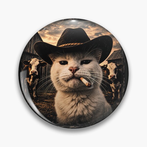Item preview, Funny Cowboy Cat designed and sold by BURRITO-Blog.