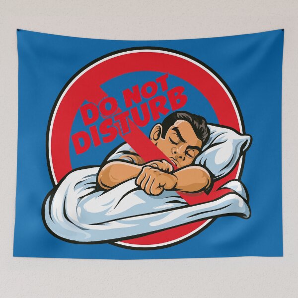 Item preview, Do Not Disturb Sleeping Man Design designed and sold by RichardRags.