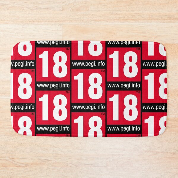 Item preview, Mature Content 18+ Gaming Icon - Minimalist Red Square Badge Poster designed and sold by Billy Morfo™.