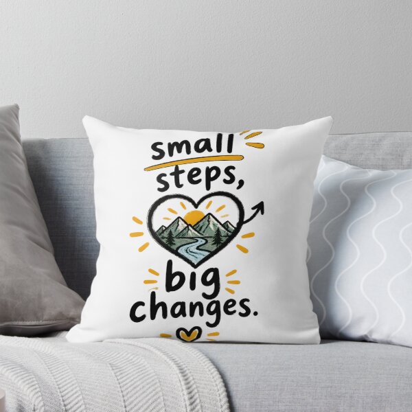 Item preview, Small Steps Big Changes Motivational Quote Minimalist Typography Design for Inspiration and Growth designed and sold by Denihw.