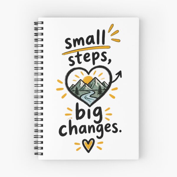 Item preview, Small Steps Big Changes Motivational Quote Minimalist Typography Design for Inspiration and Growth designed and sold by Denihw.