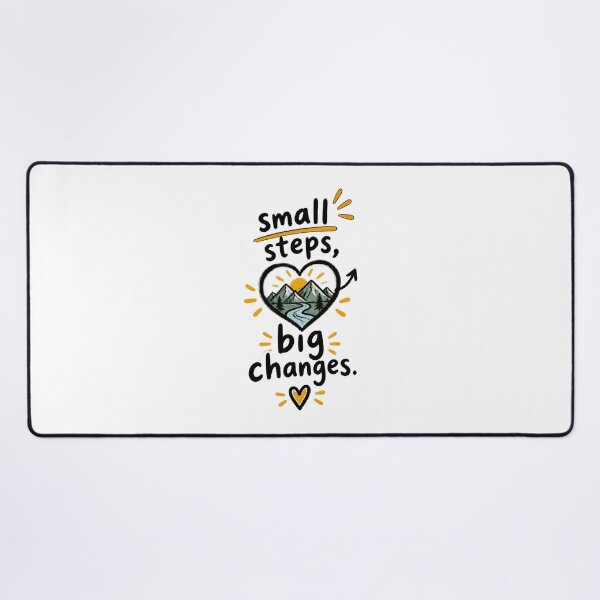 Item preview, Small Steps Big Changes Motivational Quote Minimalist Typography Design for Inspiration and Growth designed and sold by Denihw.