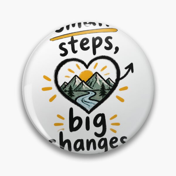 Item preview, Small Steps Big Changes Motivational Quote Minimalist Typography Design for Inspiration and Growth designed and sold by Denihw.