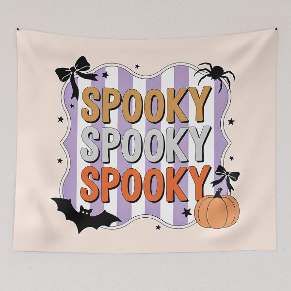 Item preview, Retro Spooky Spooky Spooky Halloween Typography Clipart designed and sold by zozo-shop.