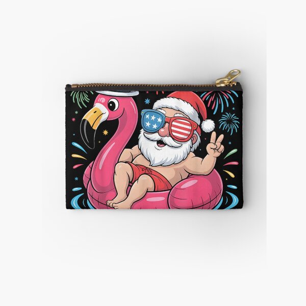 Item preview, Christmas in July Shirt Santa Flamingo Float Summer Xmas designed and sold by bandom557.