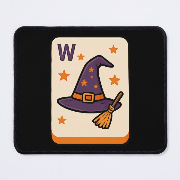 Item preview, Halloween Mahjong Tile Witch Hat Halloween Mahjong Player designed and sold by huyongton.