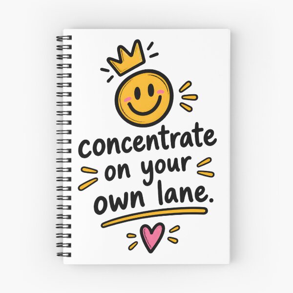 Item preview, Minimal Motivational Quote Design - Concentrate on Your Own Lane with Doodle Style designed and sold by Denihw.