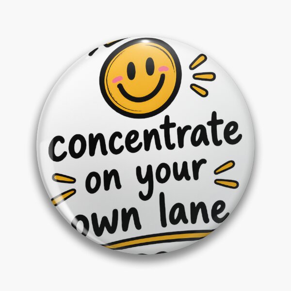 Item preview, Minimal Motivational Quote Design - Concentrate on Your Own Lane with Doodle Style designed and sold by Denihw.