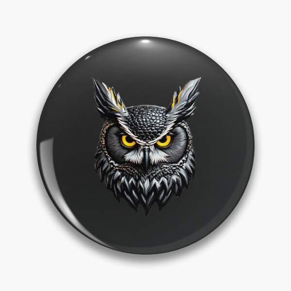 Item preview, Cybernetic Owl - Titanium Armor & Carbon Fiber Techwear Emblem designed and sold by Shift-Bloom.